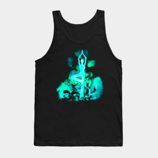 yoga turquoise inv Tank Top